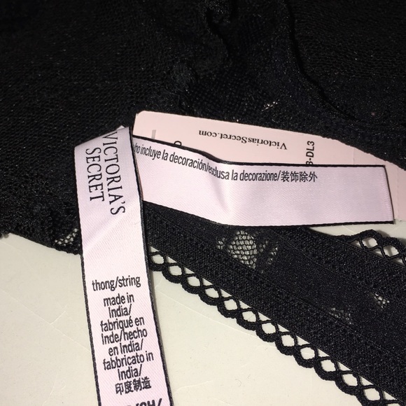 Victoria Secret Bralette Black M & Thong panty S - Picture 4 of 8